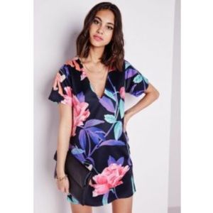 Floral Print Missguided Shift Dress
